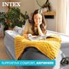 Intex 18" Inflatable King Air Mattress, Elevated Premium Comfort with Built-in Pump, Self-Inflating Portable Blow-Up Airbed for Guest Bed or Camping view 2