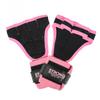 OHMY FIT Strong Women's Wrist Wrap Gloves - Wrist Support and Palm Protection Glove - Crossfit Grips - Training Accessories Great for Workout, Weight Lifting, Pilates, Yoga & More (Large, Pink) view 1