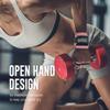 OHMY FIT Strong Women's Wrist Wrap Gloves - Wrist Support and Palm Protection Glove - Crossfit Grips - Training Accessories Great for Workout, Weight Lifting, Pilates, Yoga & More (Large, Pink) view 4