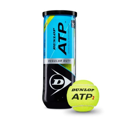 DUNLOP ATP Super Premium Regular Duty Tennis Balls - Best for Clay and Indoor Courts - 3 Ball Can (24 Cans = 1 Case)