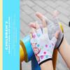 Kids Half Finger Gymnastics Gloves for Age 1-9 Boys Girls Climbing Biking Good Grip Control Gloves for Gymnastics Balance Boards Outdoor Sports (White, M) view 4
