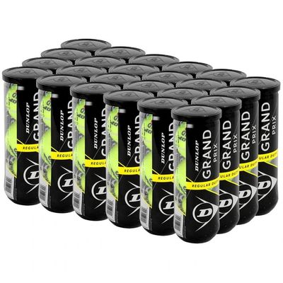 DUNLOP Grand Prix Regular Duty All-Court Tennis Balls - 3 Ball Can (24 Cans = 1 Case)