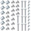 TOBWOLF 46PCS Inline Skate Replacement Shaft, Aluminum Alloy Skate Wheel Bearing Spacer, Roller Blade Replacement Accessories with Axle, Axle Screw, Side Plug, Wrench view 1