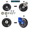 TOBWOLF 46PCS Inline Skate Replacement Shaft, Aluminum Alloy Skate Wheel Bearing Spacer, Roller Blade Replacement Accessories with Axle, Axle Screw, Side Plug, Wrench view 4
