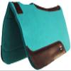 CHALLENGER Horse Saddle PAD Western Contoured Wool Felt Moisture Wicking Teal 39RT06TL view 1