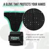 OHMY FIT Strong Women's Wrist Wrap Gloves - Wrist Support and Palm Protection Glove - Crossfit Grips - Training Accessories Great for Workout, Weight Lifting, Pilates, Yoga & More (Large, Green) view 3