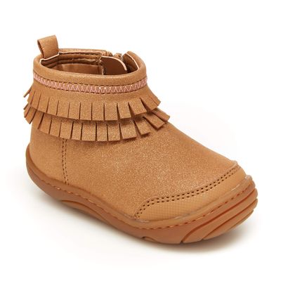 Stride Rite 360 Toddler and Little Girl's Bianca Fashion Boot, Champagne, 3 W Infant