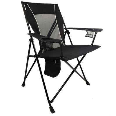 Kijaro Foldable Camping Chair, Vik Black, Polyester, Mesh, Steel, Portable, Durable, Unisex