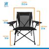 Kijaro Foldable Camping Chair, Vik Black, Polyester, Mesh, Steel, Portable, Durable, Unisex view 3