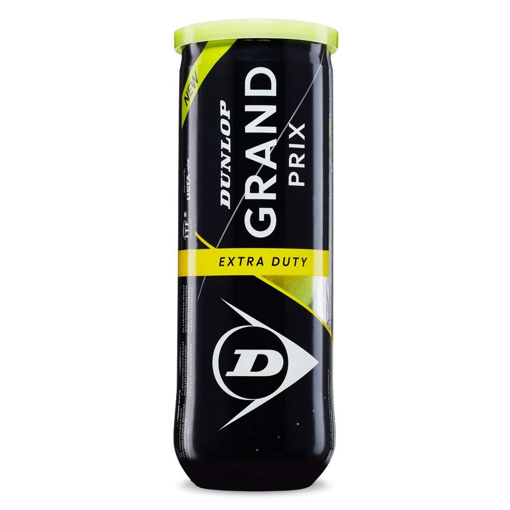 DUNLOP Grand Prix Extra Duty Hard Court Tennis Balls - 3 Ball Can (10 Cans)