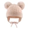 JANGANNSA Casual Winter Baby Hat Warm Knitted Toddler Beanie for Boys Girls Cotton Lining Soft Infant Hats 0-6Y (Beige, S) view 2
