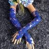 Women Lace Bridal Gloves Opera Length Wedding Party Costume Gloves view 2