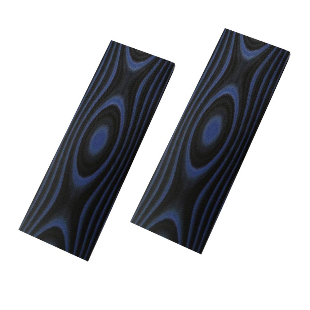 AOHOCA 2 pcs G10 Knife Scales Handle Material,Knifemakers Sword DIY Slabs Grips Micarta Slab Material (Black&Blue)