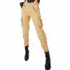 Women's Cotton Casual Military Army Cargo Combat Work Pants with 8 Pocket Khaki US 2 view 1