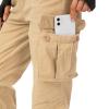 Women's Cotton Casual Military Army Cargo Combat Work Pants with 8 Pocket Khaki US 2 view 3