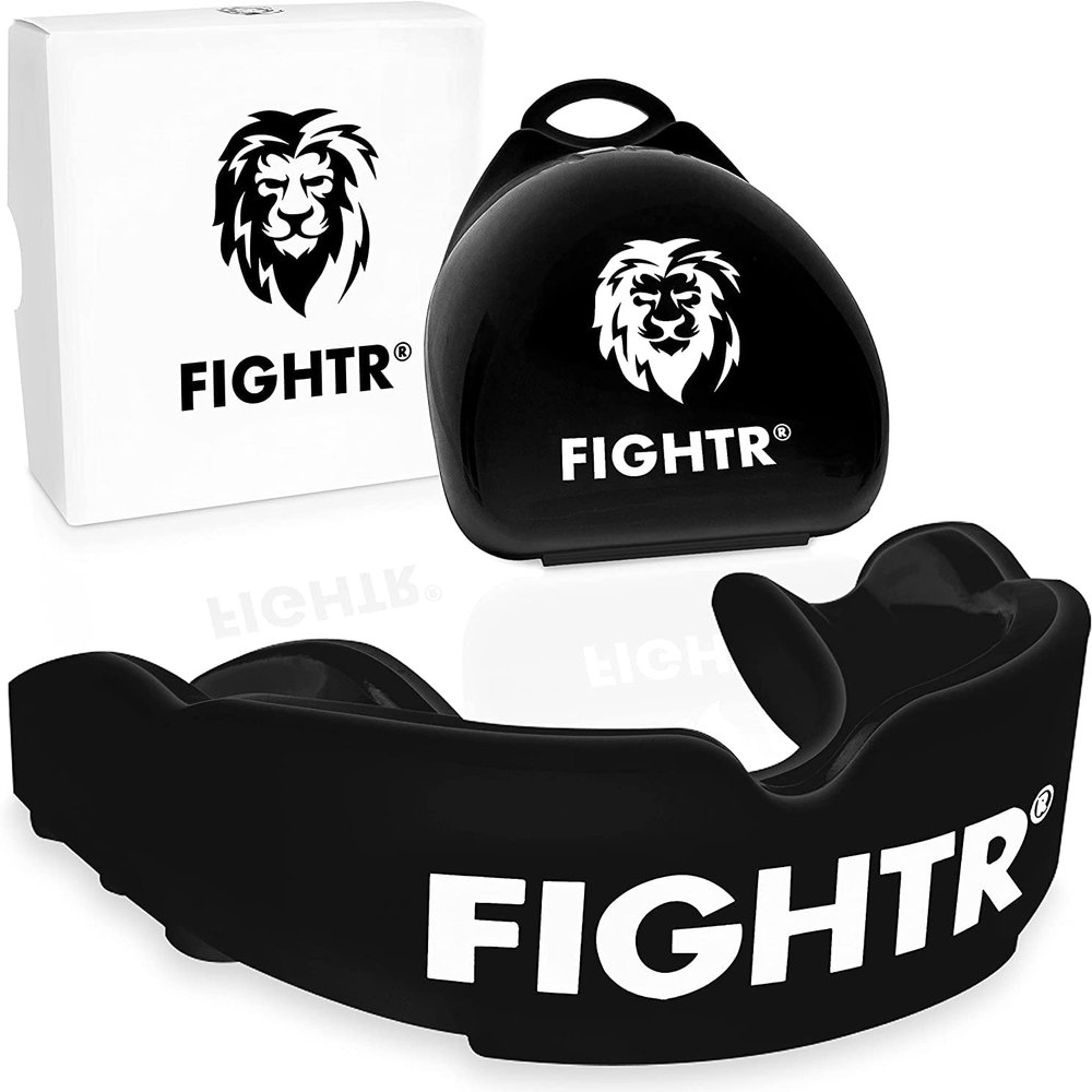 FIGHTR Premium Mouth Guard - for Excellent Breathing & Easy to fit | Sports Mouth Guard for Boxing, MMA, Football, Lacrosse, Hockey and Other Sports | incl. hygienic Box