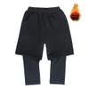 Hooyi Boy Girl Trouser with Fleece Inner Warmer for Winter Children Tights 2 in 1 Harem Pants Short Long Underpants 10 view 2