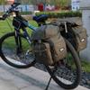 Dreamoon 50L Bike Panniers, Waterproof Bicycle Commuting Bag Saddle Bags with Rain Cover, Bike Rear Seat Bag Carrier with Reflective Trim, Cycling Organizer for Width Less Than 6.3 inches Rack (Green) view 2