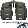 Dreamoon 50L Bike Panniers, Waterproof Bicycle Commuting Bag Saddle Bags with Rain Cover, Bike Rear Seat Bag Carrier with Reflective Trim, Cycling Organizer for Width Less Than 6.3 inches Rack (Green) view 4