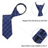 AUSKY 4 Packs Pre-tied Adjustable Zipper Skinny necktie,2.35inch Clip on Slim Ties for men or boys (Mixed C, 4) view 4