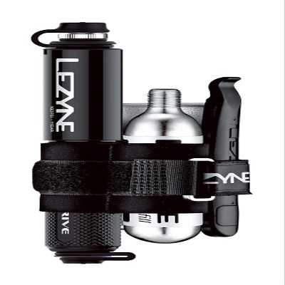 LEZYNE Pocket Drive Bicycle Hand Pump Loaded Kit, Includes Pocket Drive Bike Pump, 20g C02 Inflator, and Lever Kit,