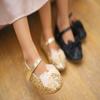 Otter MOMO Toddler/Little Girls Mary Jane Ballerina Flats Shoes Slip-on School Party Dress Gold Shoes Size 10 view 4