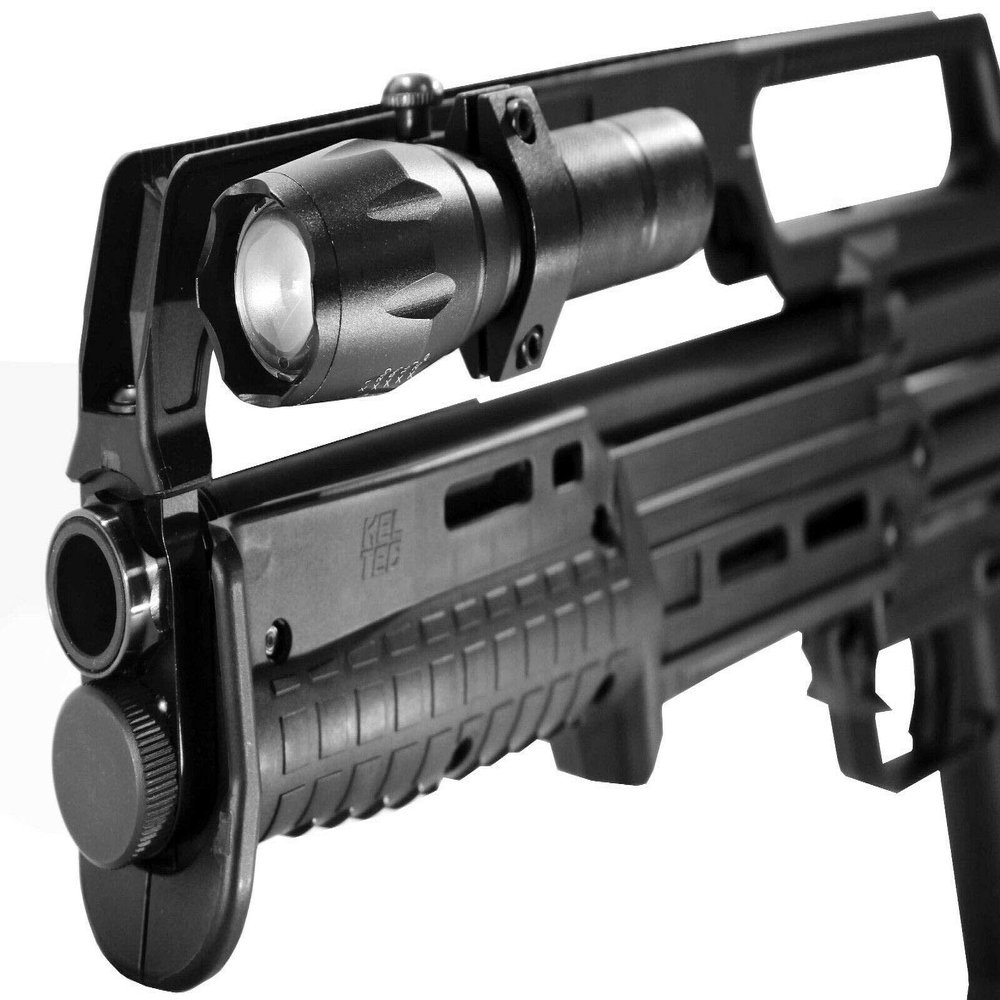 Trinity 1000 Lumen Tactical Flashlight with Picatinny Rail Mount for KS7 Pump  CREE LED, Aluminum Body, 200m Beam, Black