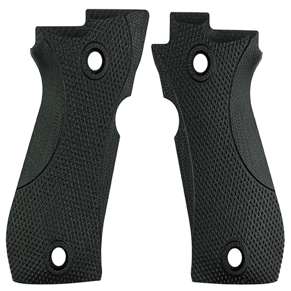 LOK Grips Beretta 84 and 81 Thin Checkered G10 Grips Solid Black
