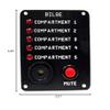 Skippers Five Compartment Bilge Alarm Panel, Customized Text, 12 v view 2