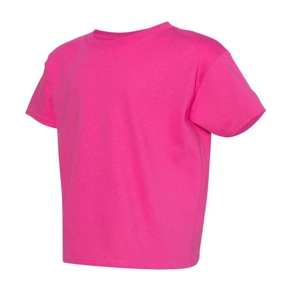 Hanes ComfortSoft Youth Short Sleeve T-Shirt S Wow Pink