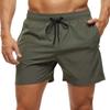 Tyhengta Men's Stretch Swim Trunks Quick Dry Beach Shorts with Zipper Pockets and Mesh Lining ArmyGreen 38 view 1