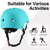 OUWOR Kids Skateboard Bike Helmet for Boy and Girl, Lightweight Adjustable, Multi-Sport for Bicycle Skate Scooter (Aqua, Small) view 4