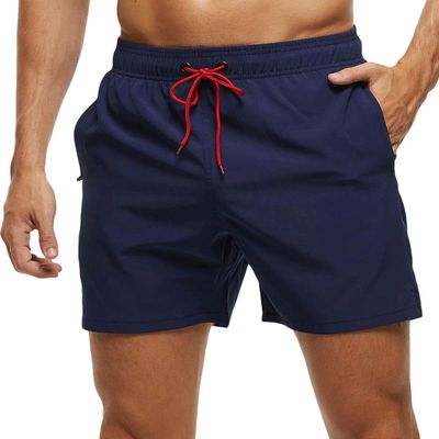 Tyhengta Mens Swim Trunks Quick Dry Stretch Shorts with Zipper Pockets and Mesh Lining Navy 32