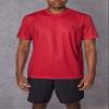 Spyder Men's Short Sleeve Rashguard  Quick-Dry Swim Shirt with Sun Protection, Performance Top, Crimson, Small view 4