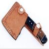 Axe Damascus Steel 6.5" Rose Wood Handle Mini Axe/Hand Forged Woodsman Axe view 2
