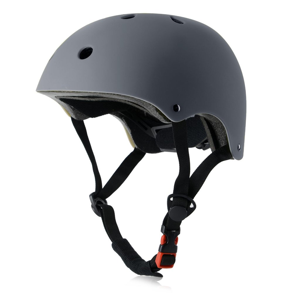 OUWOR Adult Skateboard Bike Helmet for Men and Women, Lightweight Adjustable, Multi-Sport for Bicycle Skate Scooter (Gray, Large)