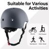 OUWOR Adult Skateboard Bike Helmet for Men and Women, Lightweight Adjustable, Multi-Sport for Bicycle Skate Scooter (Gray, Large) view 4