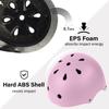 OUWOR Adult Skateboard Bike Helmet for Men and Women, Lightweight Adjustable, Multi-Sport for Bicycle Skate (Pink, Large) view 2