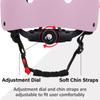OUWOR Adult Skateboard Bike Helmet for Men and Women, Lightweight Adjustable, Multi-Sport for Bicycle Skate (Pink, Large) view 3