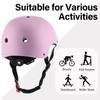 OUWOR Adult Skateboard Bike Helmet for Men and Women, Lightweight Adjustable, Multi-Sport for Bicycle Skate (Pink, Large) view 4