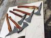 Lot Of 5 Axe Damascus Steel 17" Walnut Wood Handle Axe/Hand Forged Woodsman Axe view 2