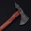 Axe Damascus Steel 16" Walnut Wood Handle Axe/Hand Forged Woodsman Axe view 3