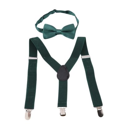 LIUCM Kids Elastic Suspenders Bow Tie Matching Tuxedo Suit Unisex Boy Girl Bowtie Children Costume Adjustable Y-Back Brace Be(color11)