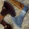 Axe Damascus Steel 15" Rose Wood Handle Axe/Hand Forged Woodsman Axe view 1