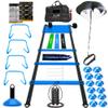MLCINI Agility Ladder 1 Agility Training Equipment 1 Resistance Parachute 4 Adjustable Hurdles 12 Disc Cones 1 Jump Rope 3 Resistance Band 1 Yoga Band Agility Speed Training Equipment for Youth&Adults view 1