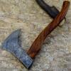Axe Damascus Steel 16" Rose Wood Handle Axe/Hand Forged Woodsman Axe view 3