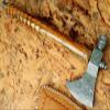 Axe Damascus Steel 18" Olive Wood Handle Axe/Hand Forged Woodsman Axe view 1