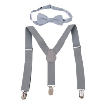 LIUCM Kids Elastic Suspenders Bow Tie Matching Tuxedo Suit Unisex Boy Girl Bowtie Children Costume Adjustable Y-Back Brace Be(color3)