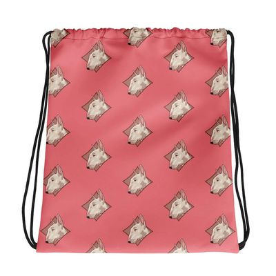 Lolamart Rose Gold Diamond Logo Sports Drawstring bag