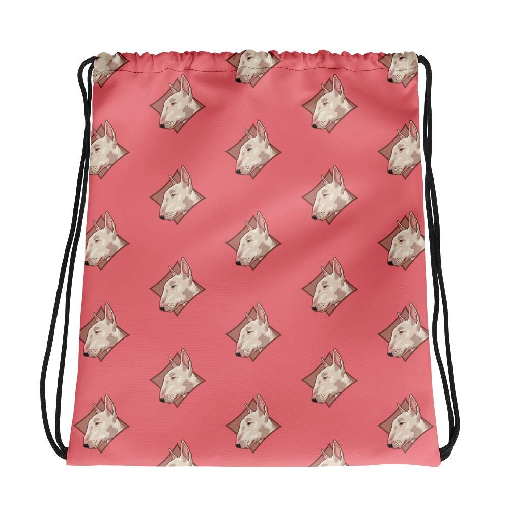 Lolamart Rose Gold Diamond Logo Sports Drawstring bag